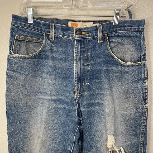 RARE Route 66 Regular High Rise Distressed Straight Leg Jeans 34x29 - Picture 10 of 10
